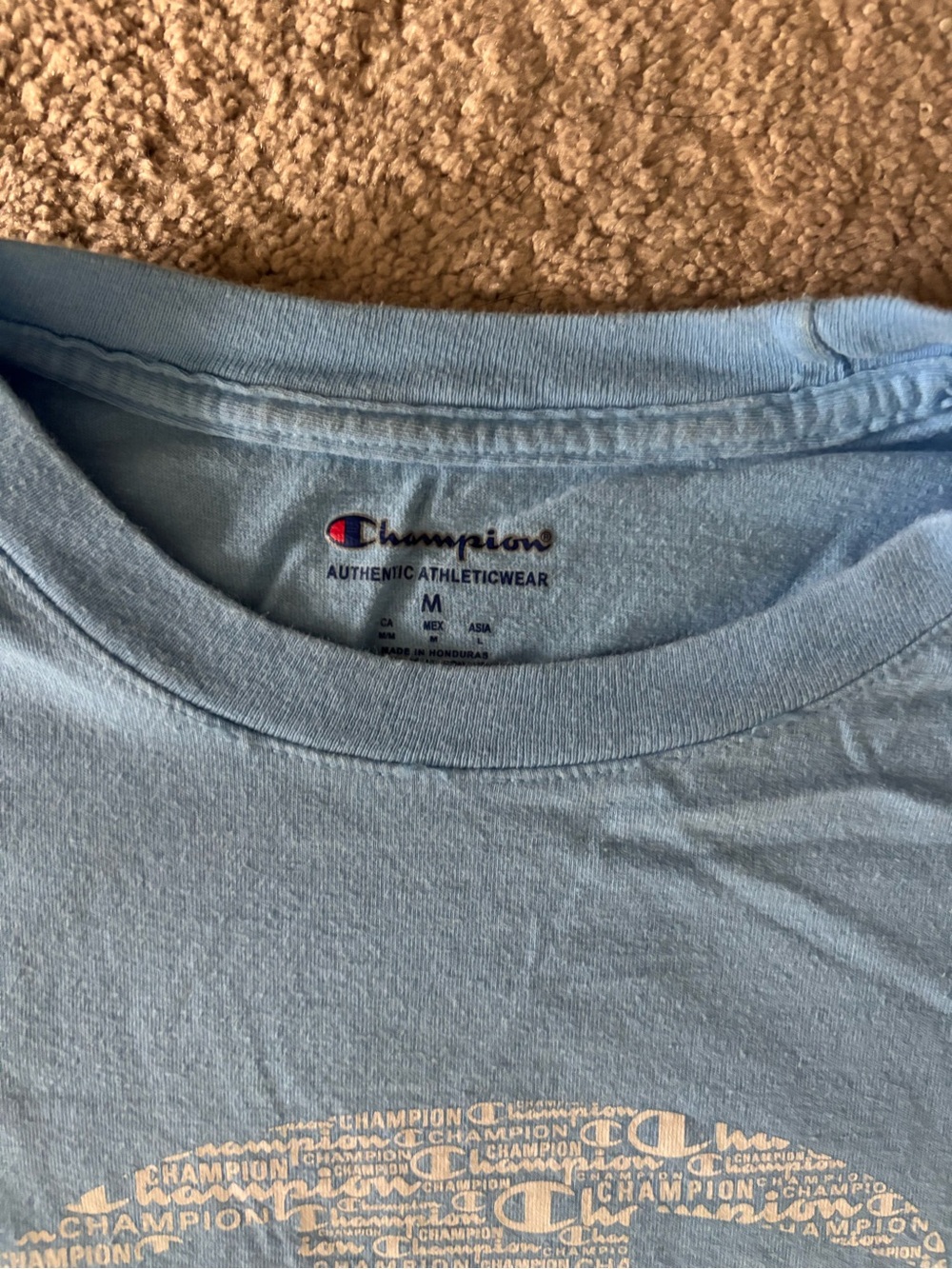 Champion Light Blue Short Sleeve Logo Tee - Picture 2 of 2